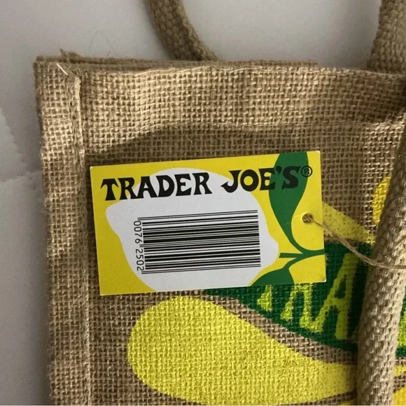 Trader Joe's Lime Green Jute Tote Bag - Picture 2 of 7